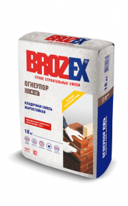 Кладочная смесь жаростойкая BROZEX KF 22 Огнеупор 18кг (56)  - фото