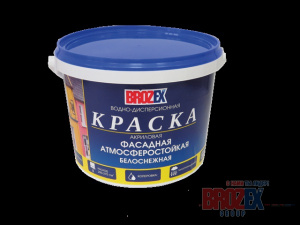 Краска акриловая "Фасад" по 3,0кг BROZEX - фото
