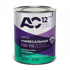 Эмаль ПФ-115 синяя "АС12" фас 0.8 кг (14) - фото