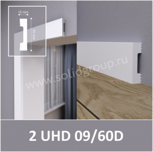 Профиль универсальный UHD Polymer 09/60D, белый, 2,4м(12) - фото