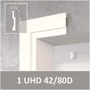 Плинтус напольный полимерный UHD 42/80D белый, 2м (11) - фото