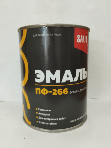 Эмаль ПФ-266 SAFIT желто-коричневая 0,8кг(14) - фото