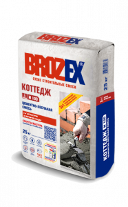 Цементно-песчанная смесь BROZEX М-100 КОТТЕДЖ 25кг/56 - фото